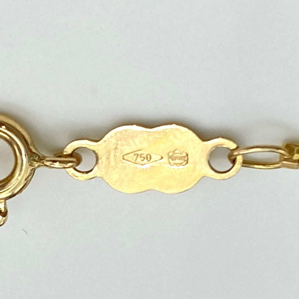 ウノアエレ デザインネックレス YG イエローゴールド ネックレス 750 レディース 【中古】brjwl
