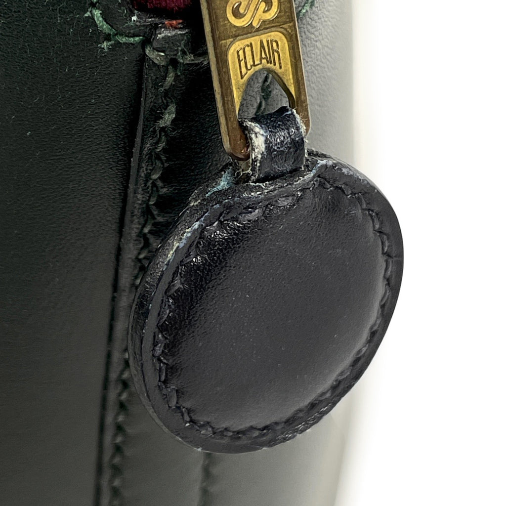 エルメス イルドヴォー ハンドバッグ ボックスカーフ グリーン ボルドー ネイビー 〇V レディース 【中古】brbag