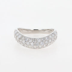 メレダイヤ デザインリング プラチナ 指輪 リング 14号 Pt900 ダイヤモンド レディース 【中古】nbjwl