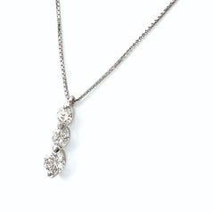 ダイヤモンド デザインネックレス プラチナ ペンダント ネックレス Pt900 Pt850 ダイヤモンド レディース 【中古】nbjwl