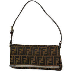 フェンディ ズッカ柄 ショルダーバッグ ハンドバッグ ショルダーバッグ キャンバス ブラウン 26640 レディース 【中古】 brbag