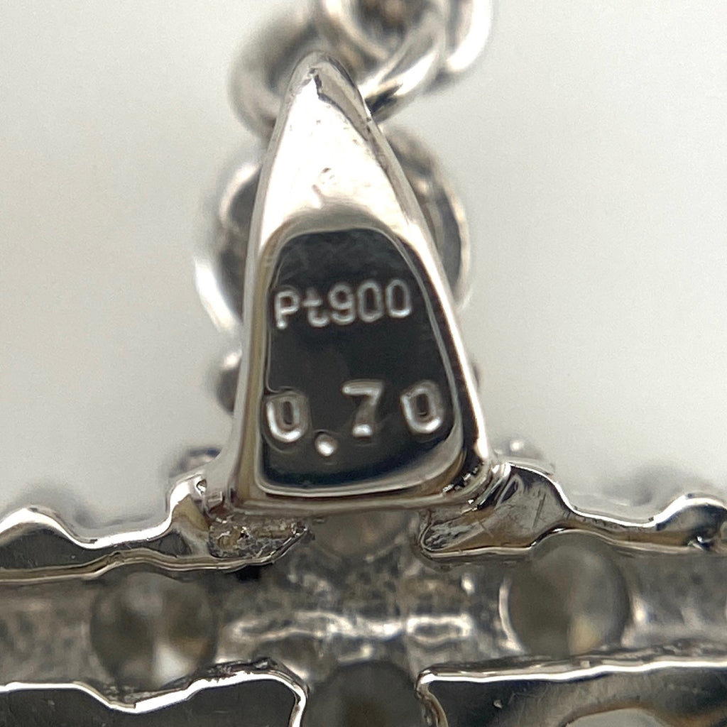 クロスモチーフ デザインピアス プラチナ メレダイヤ 十字架 ピアス Pt900 ダイヤモンド レディース 【中古】nbjwl