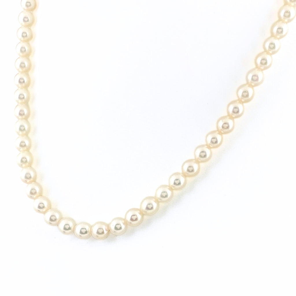 ミキモト パール デザインネックレス silver 真珠 ペンダント ネックレス K18 SV パール レディース 【中古】brjwl