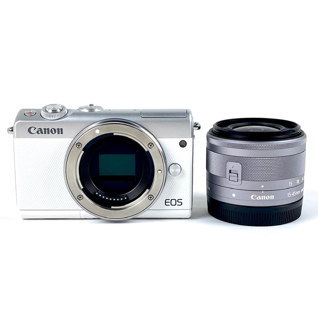 キヤノン Canon EOS M100 EF-M 15-45 IS STM レンズキット ホワイト デジタル ミラーレス 一眼カメラ 【中古】