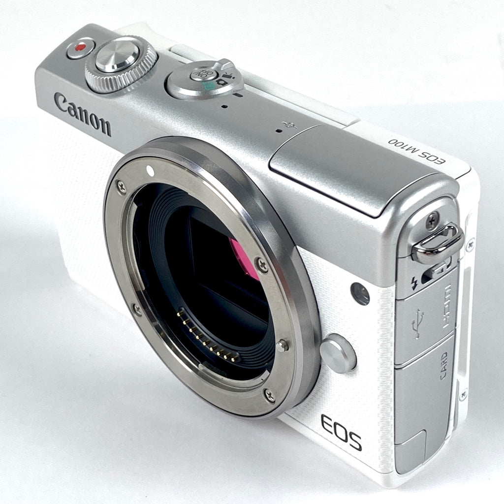 キヤノン Canon EOS M100 EF-M 15-45 IS STM レンズキット ホワイト デジタル ミラーレス 一眼カメラ 【中古】