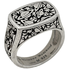 ヴィヴィアンウエストウッド デザイン リング ロゴ オーブ 指輪 リング 14号 シルバー925 シルバー レディース ブランドアクセサリー 【中古】bracc