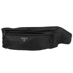 プラダ ロゴプレート ウエストバッグ ボディバッグ ナイロン ネロ(ブラック) レディース 【中古】 brbag