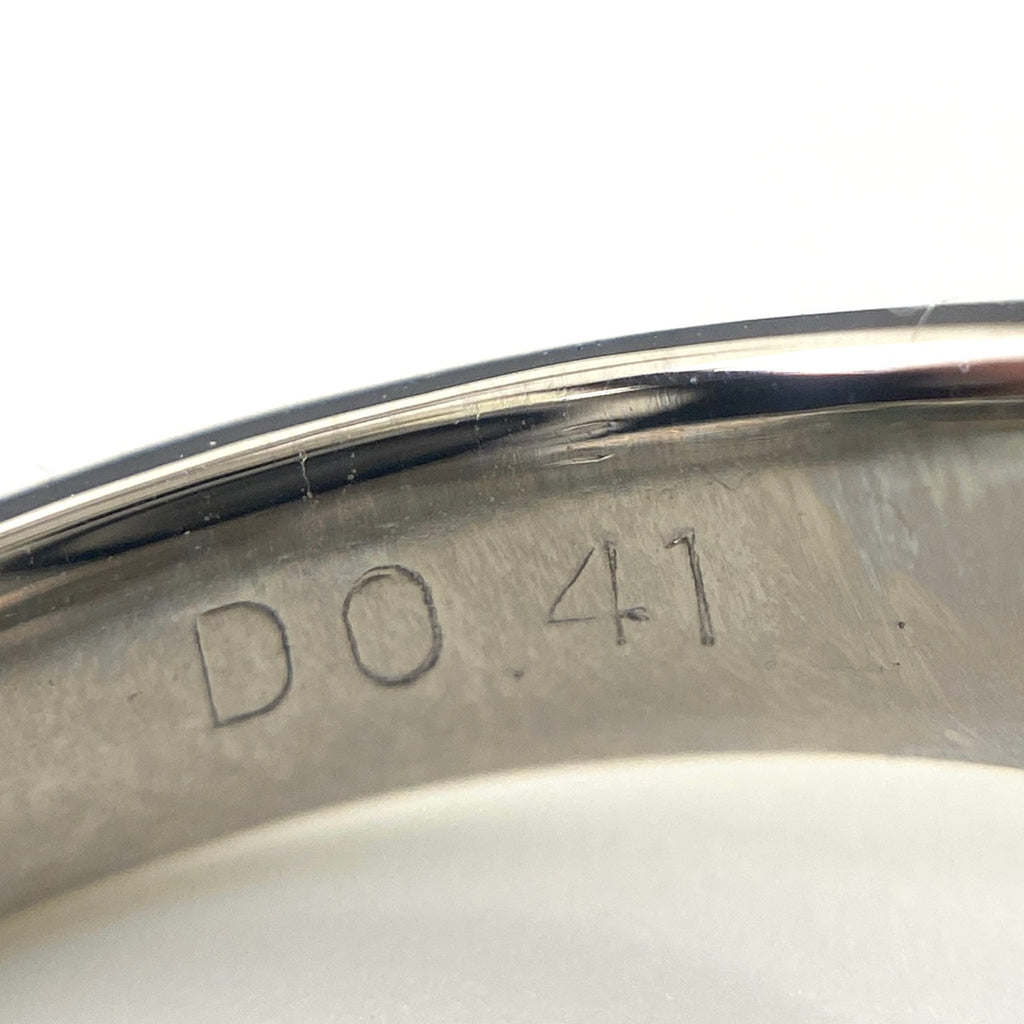 エメラルド デザインリング プラチナ メレダイヤ 指輪 リング 10号 Pt900 エメラルド ダイヤモンド レディース 【中古】nbjwl