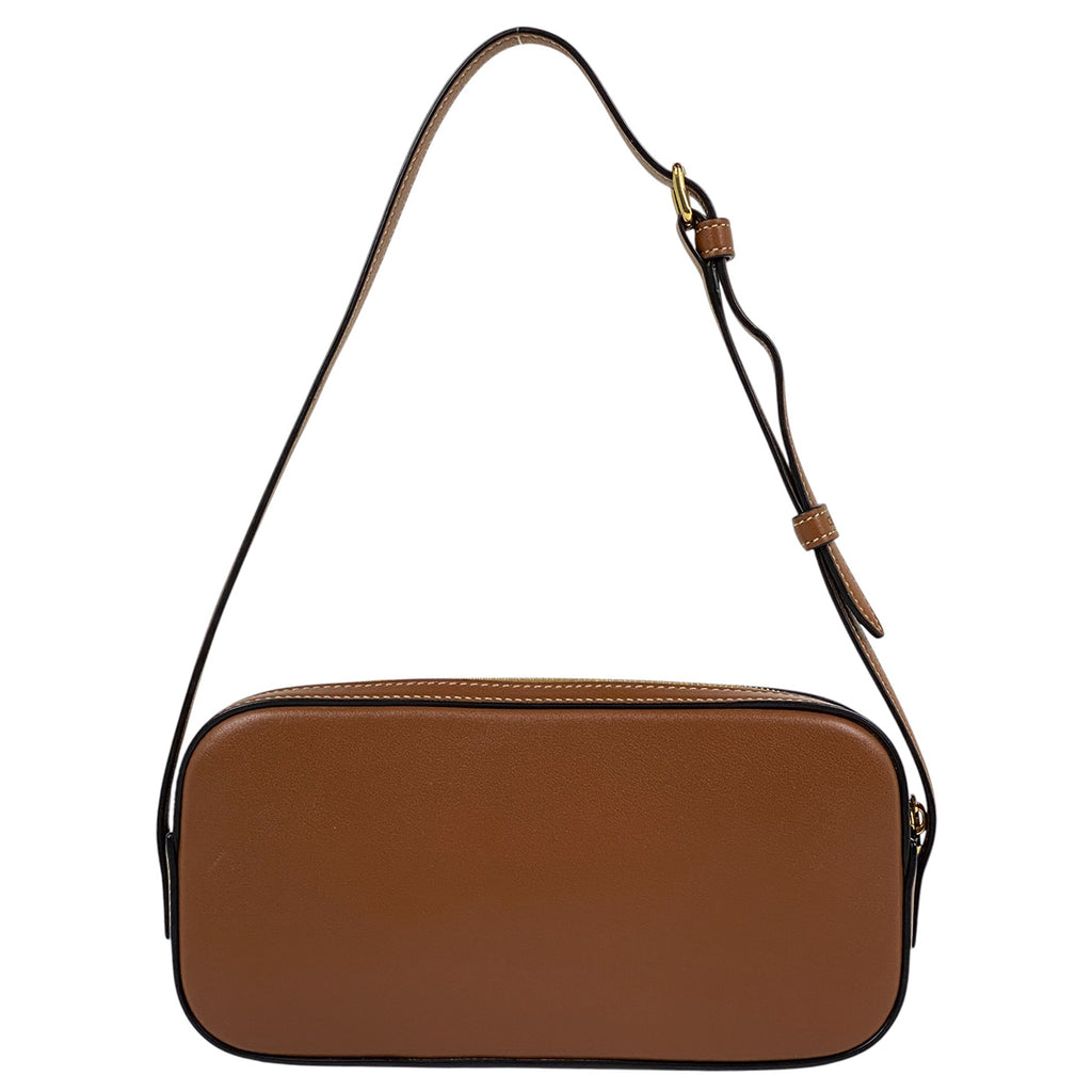 セリーヌ キュイル トリオンフ カメラバッグ ハンドバッグ ショルダーバッグ レザー ブラウン レディース 【中古】brbag