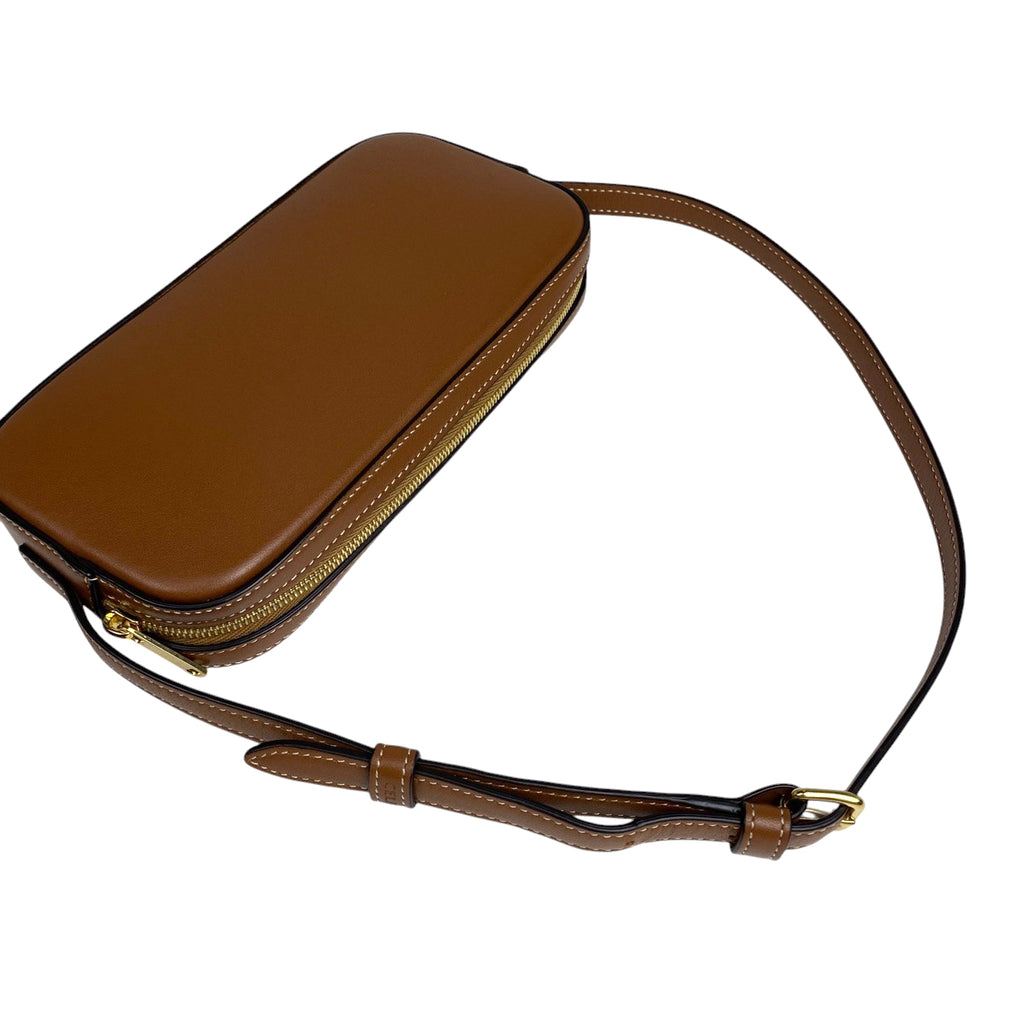 セリーヌ キュイル トリオンフ カメラバッグ ハンドバッグ ショルダーバッグ レザー ブラウン レディース 【中古】brbag