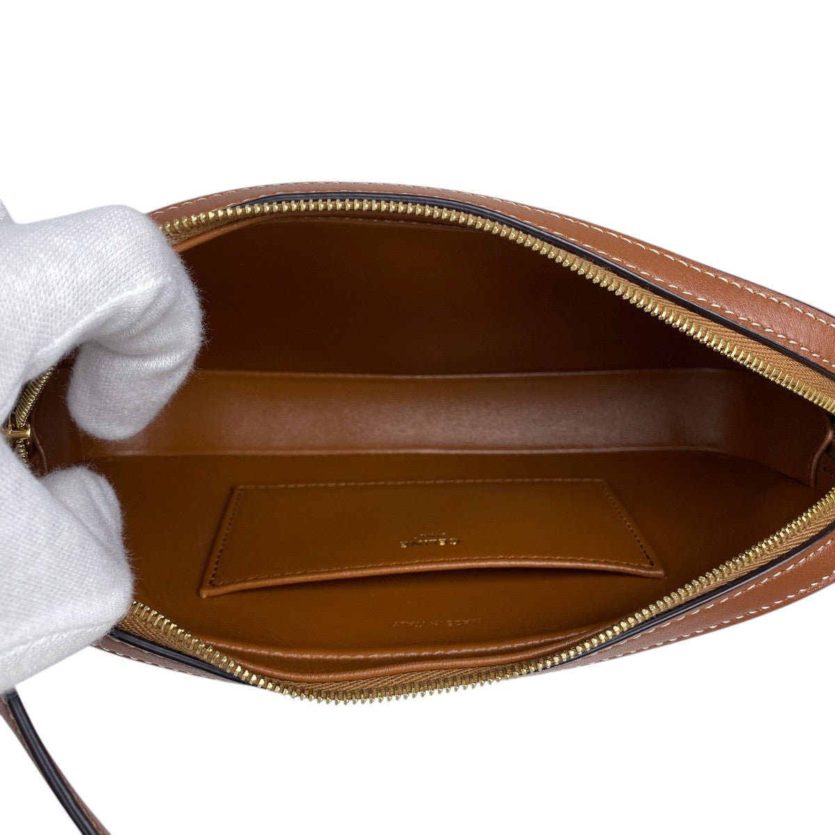 極美品 ＊ CELINE セリーヌ トリオンフ キュイル ポーチ ブラウン TRIOMPHE セリーヌ CELINE キュイル トリオンフ ドローストリング