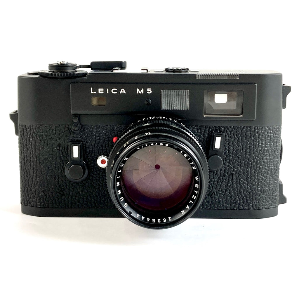 ライカ LEICA M5 ブラック + SUMMILUX 50mm F1.4 第2世代 ブラック + 12586 レンズフード フィルム レンジファインダーカメラ 【中古】