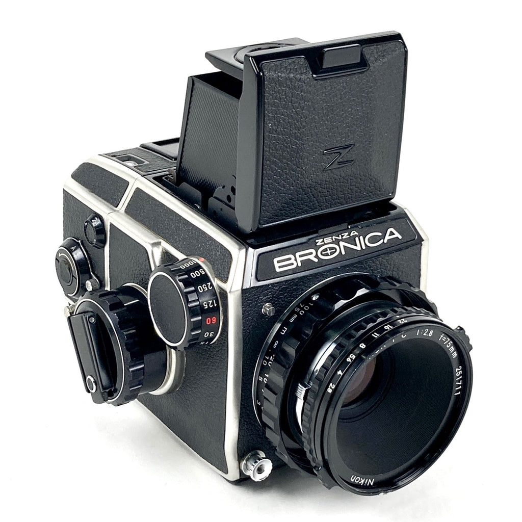 ゼンザブロニカ Zenza Bronica EC + NIKKOR-P.C 75mm F2.8 中判カメラ 【中古】