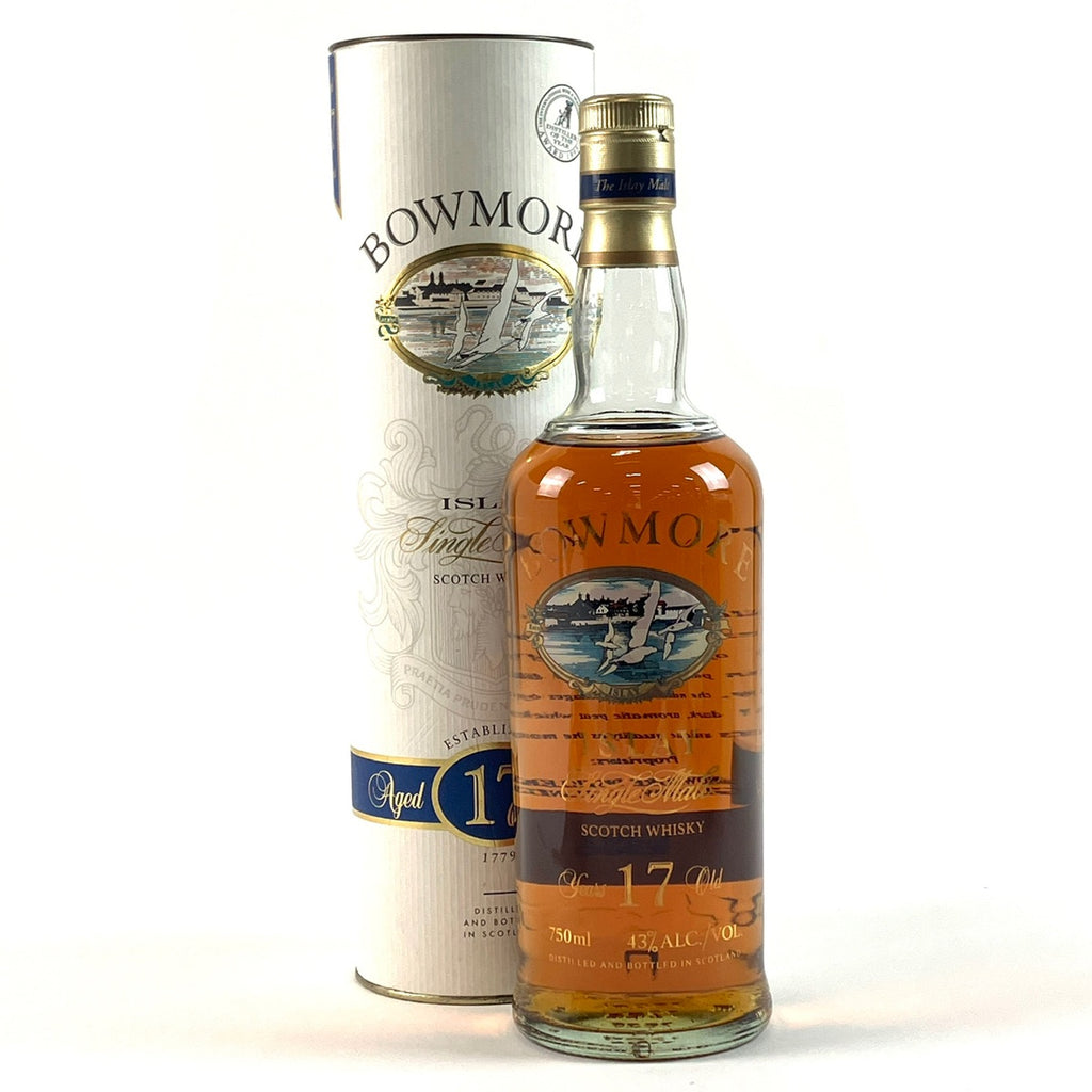 ボウモア BOWMORE 17年 シルクプリント カモメラベル 750ml スコッチウイスキー シングルモルト 【古酒】