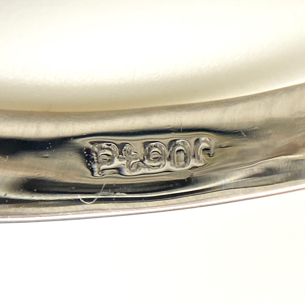 パール デザインリング プラチナ 指輪 メレダイヤ 真珠 リング 9号 Pt900 パール ダイヤモンド レディース 【中古】nbjwl