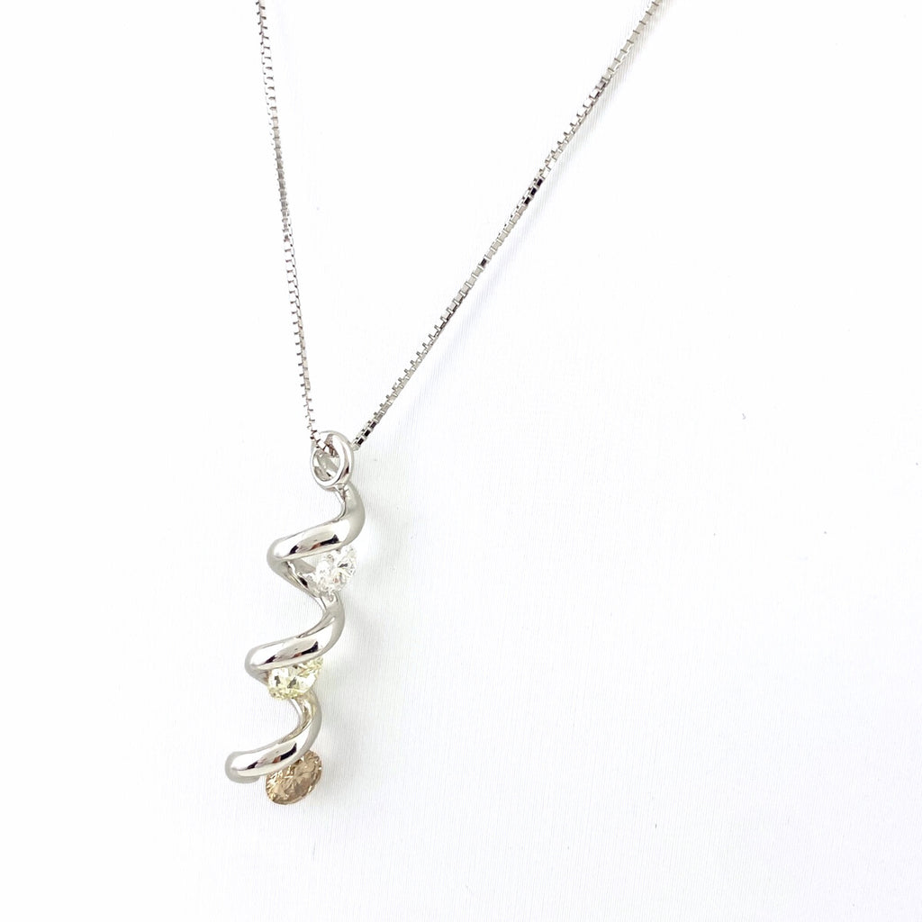 メレダイヤ デザインネックレス WG ホワイトゴールド ペンダント ネックレス K18 WG ダイヤモンド レディース 【中古】nbjwl