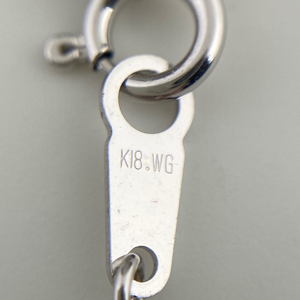 メレダイヤ デザインネックレス WG ホワイトゴールド ペンダント ネックレス K18 WG ダイヤモンド レディース 【中古】nbjwl