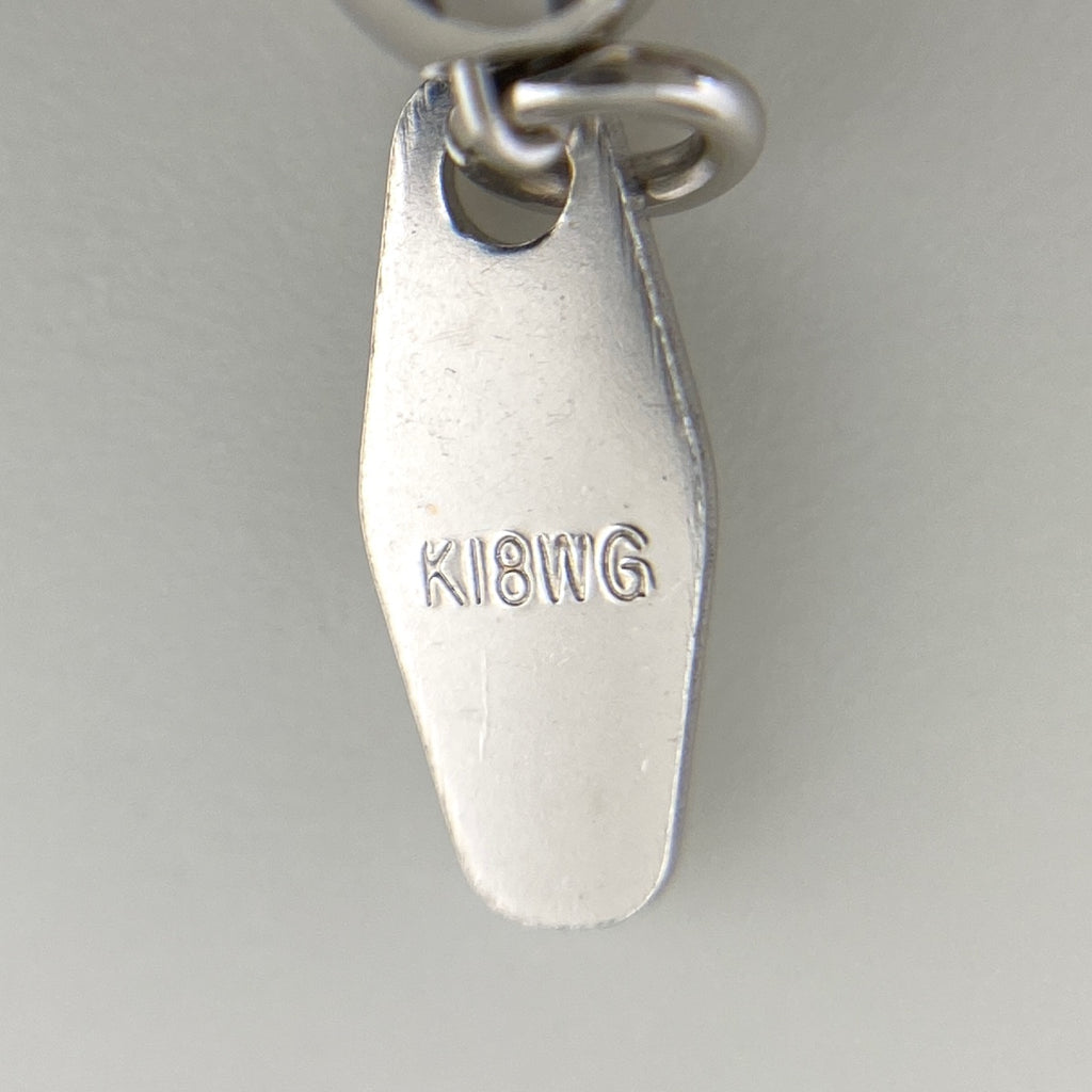メレダイヤ デザインネックレス WG ホワイトゴールド ペンダント ネックレス K18 WG ダイヤモンド レディース 【中古】nbjwl