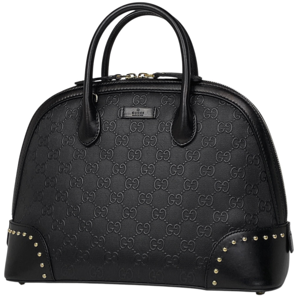 グッチ GG柄 ハンドバッグ スタッズ ハンドバッグ レザー ブラック 384688 レディース 【中古】brbag