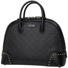 グッチ GG柄 ハンドバッグ スタッズ ハンドバッグ レザー ブラック 384688 レディース 【中古】brbag