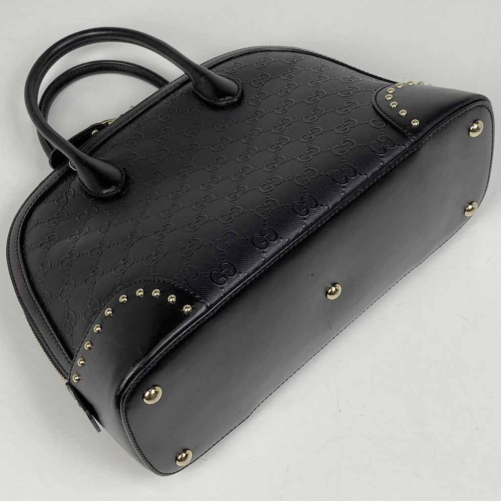 グッチ GG柄 ハンドバッグ スタッズ ハンドバッグ レザー ブラック 384688 レディース 【中古】brbag