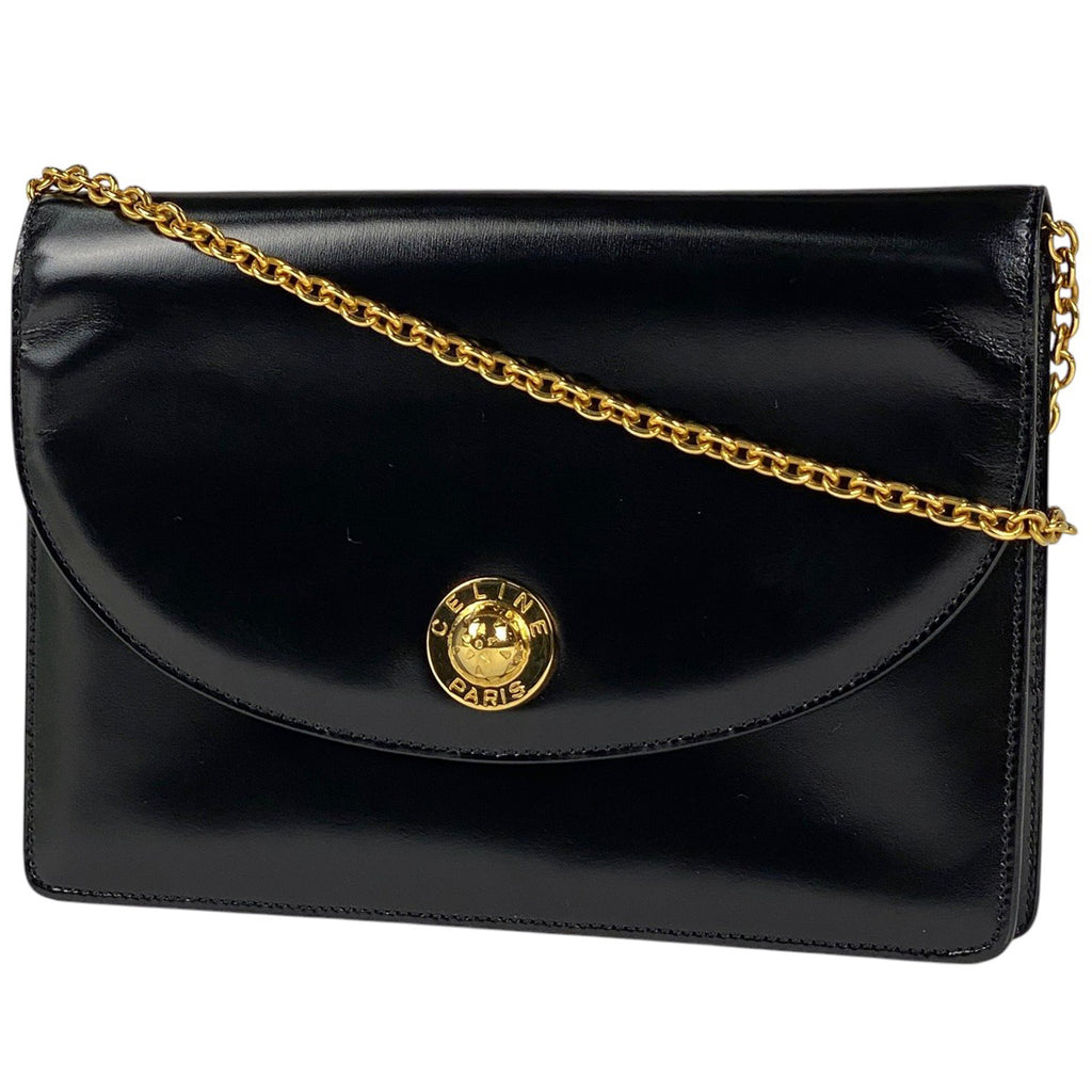 セリーヌ スターボール ショルダーバッグ ロゴ 2WAY クラッチバッグ ショルダーバッグ レザー ブラック レディース 【中古】 brbag
