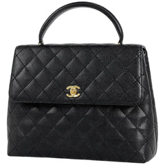シャネル ココマーク ハンドバッグ マトラッセ ハンドバッグ キャビアスキン ブラック レディース 【中古】brbag