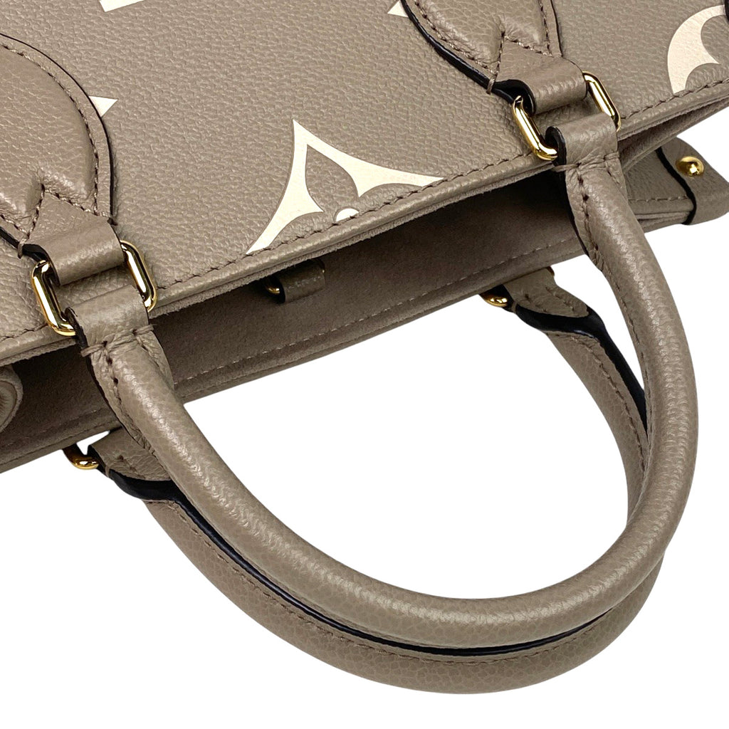 ルイ・ヴィトン オンザゴー PM 2WAY ショルダーバッグ モノグラム ジャイアント バイカラー ハンドバッグ モノグラムアンプラント トゥルトレール クレーム(ベージュ) M45779 レディース 【中古】brbag