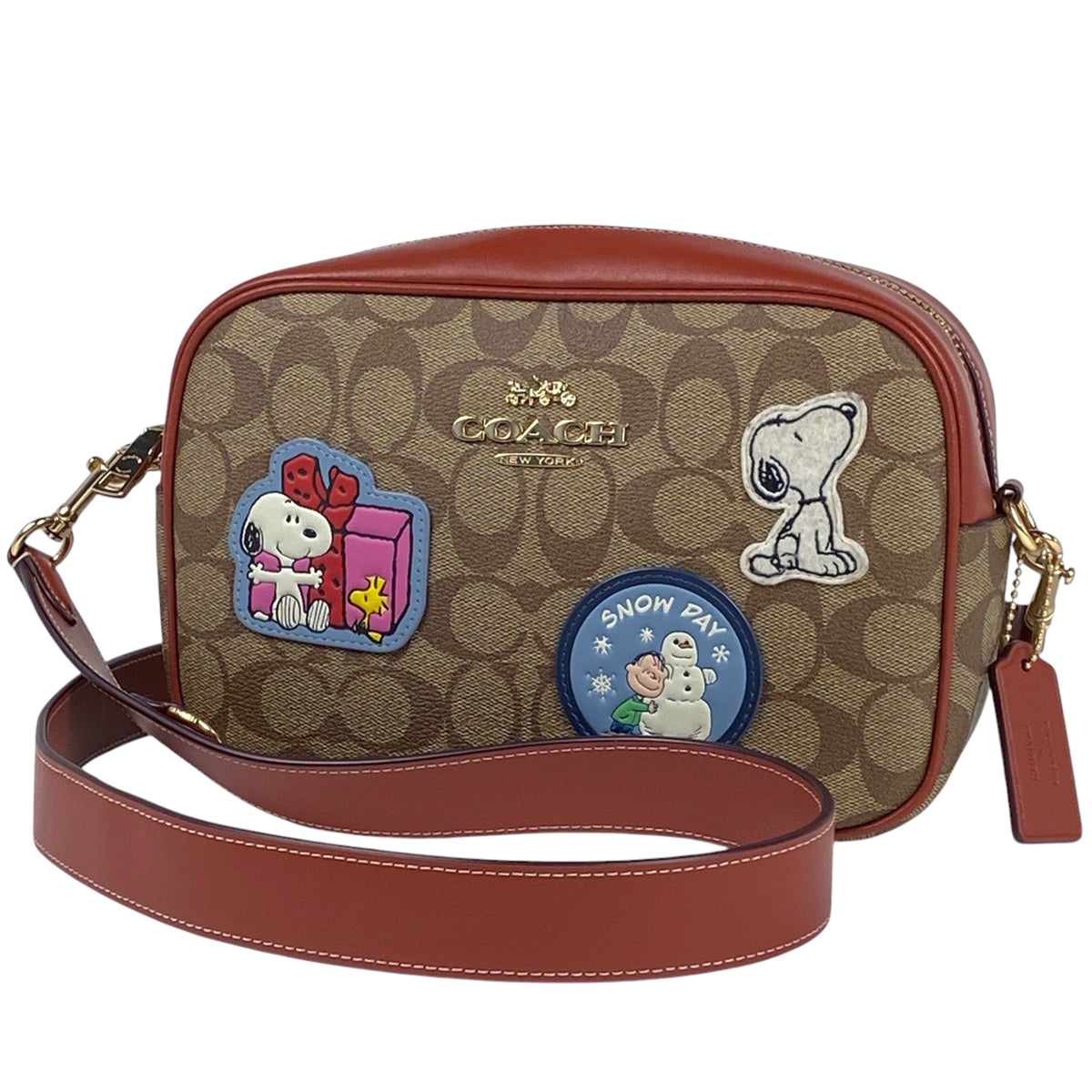 Coach x Peanuts スヌーピーコラボ シグネチャー カメラバッグ COACH X PEANUTS】ジェイミー カメラ バッグ・シグネチャー