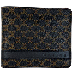 セリーヌ マカダム柄 二つ折り 財布 札入れ 二つ折り財布 コーティングキャンバス ブラック ブラウン レディース 【中古】 brbag