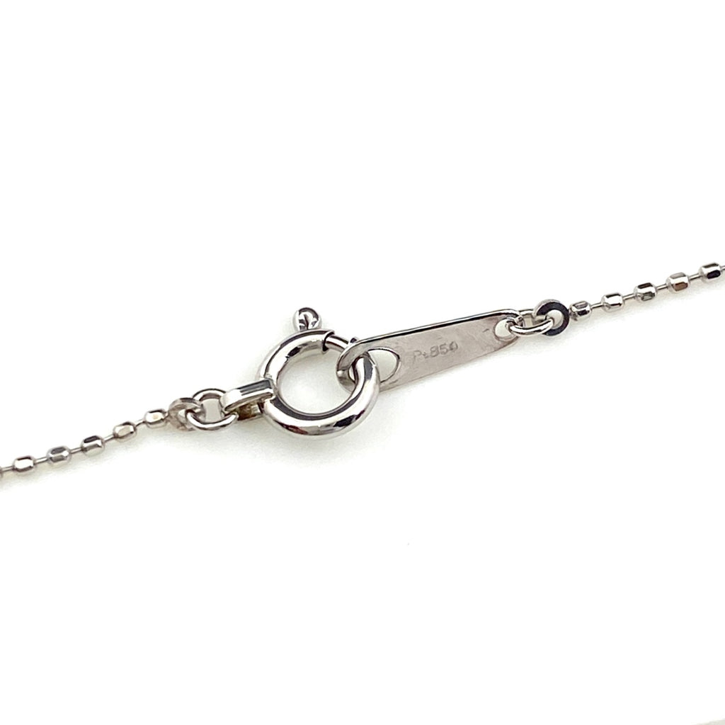 フラワーモチーフ デザインネックレス プラチナ ペンダント 花 メレダイヤ ネックレス Pt900 Pt850 ダイヤモンド レディース 【中古】nbjwl