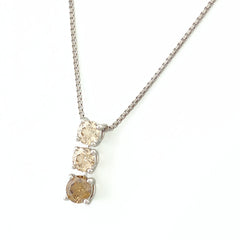 ダイヤモンド デザインネックレス プラチナ ペンダント ネックレス Pt900 Pt850 ダイヤモンド レディース 【中古】nbjwl