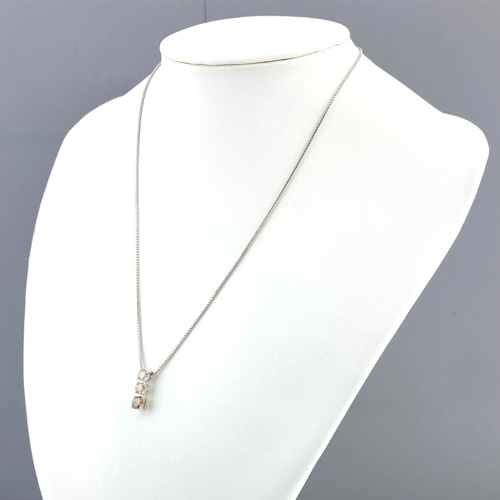ダイヤモンド デザインネックレス プラチナ ペンダント ネックレス Pt900 Pt850 ダイヤモンド レディース 【中古】nbjwl