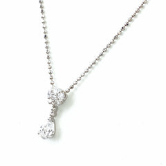 メレダイヤ デザインネックレス プラチナ ペンダント ネックレス Pt900 Pt850 ダイヤモンド レディース 【中古】nbjwl