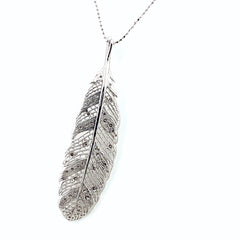 タサキ フェザーモチーフ デザインネックレス メレダイヤ 羽 ネックレス 750 ダイヤモンド レディース 【中古】brjwl