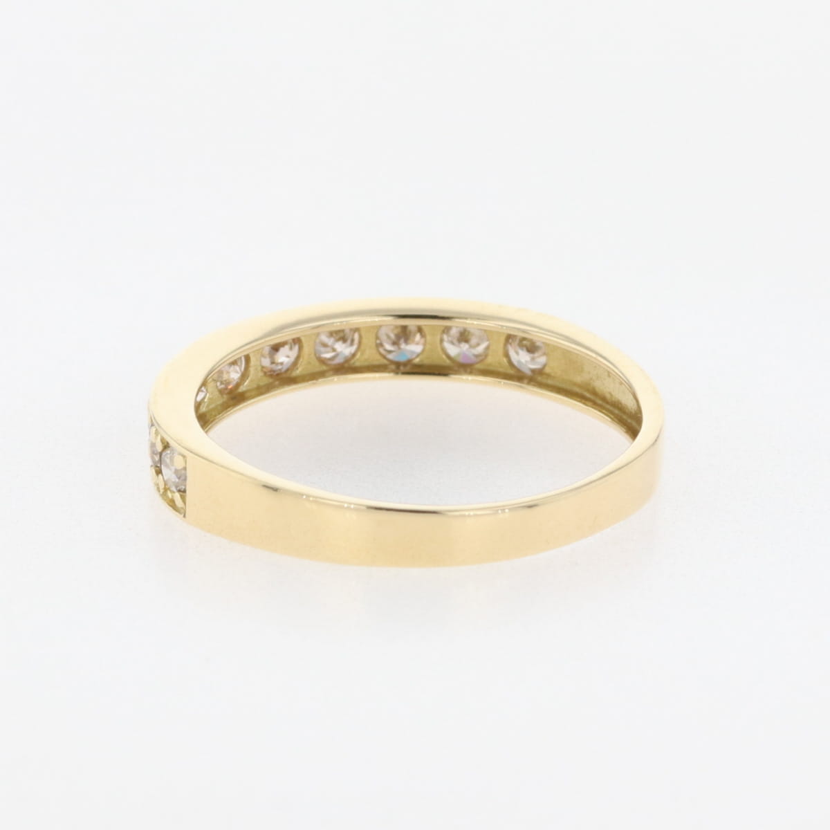 k18 メレダイヤリング10号♪ 0.4ct イエローダイヤモンド メレダイヤ リング・指輪 K18ホワイト