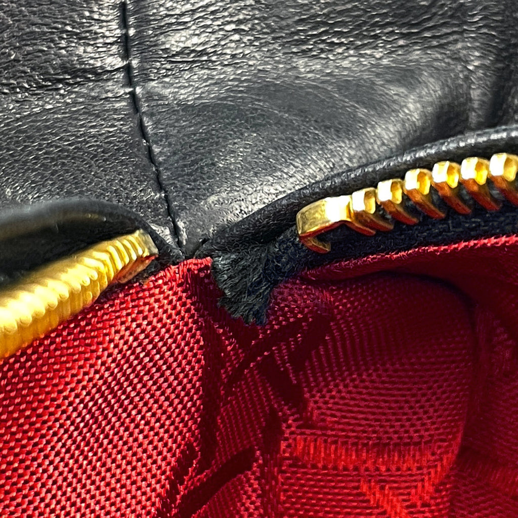 クリスチャンディオール レディディオール カナージュ ハンドバッグ レザー ブラック レディース 【中古】 brbag