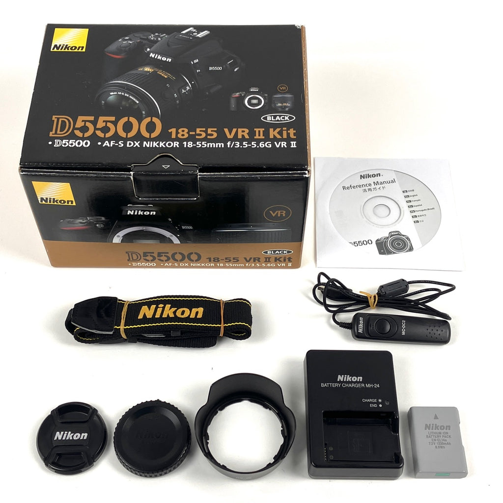 ニコン Nikon D5500 18-55 VR II レンズキット ブラック デジタル 一眼レフカメラ 【中古】