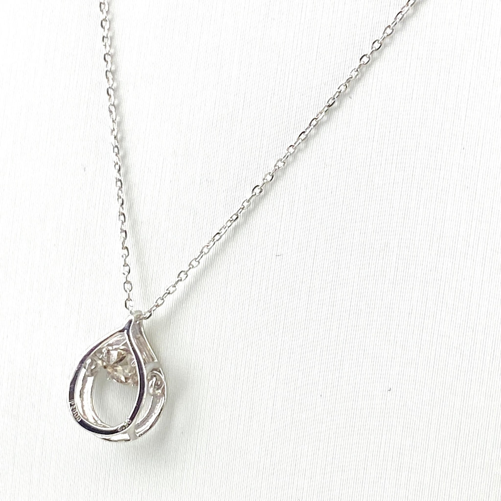ダイヤモンド デザインネックレス プラチナ ペンダント ネックレス Pt900 Pt850 ダイヤモンド レディース 【中古】nbjwl