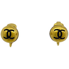 シャネル ココマーク ラウンド イヤリング CCマーク 丸型 イヤリング GP ゴールド レディース 【中古】 bracc