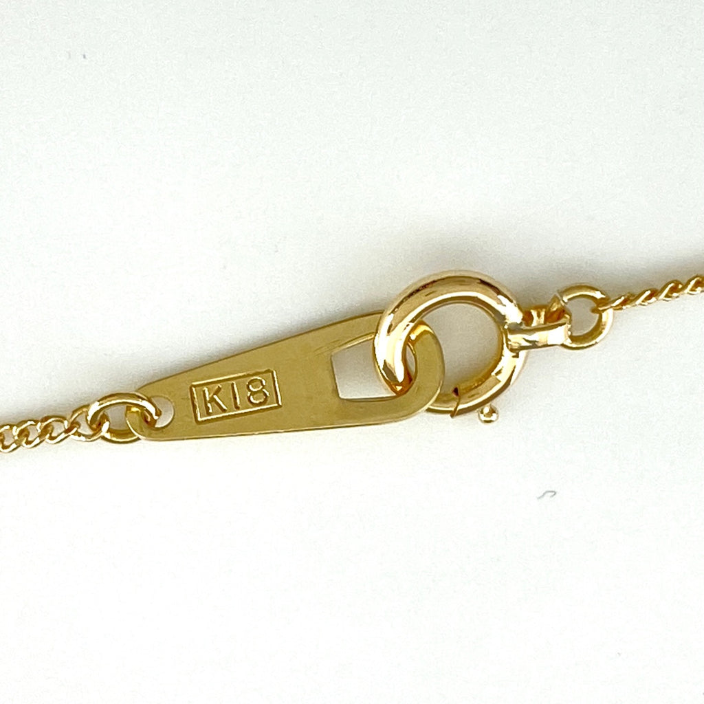 メレダイヤ デザインネックレス YG イエローゴールド ペンダント ネックレス K18 ダイヤモンド レディース 【中古】nbjwl