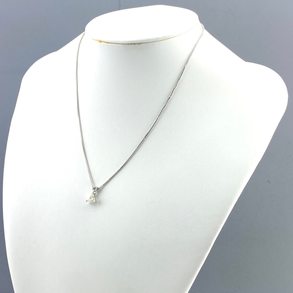 ダイヤモンド デザインネックレス プラチナ ペンダント メレダイヤ ネックレス Pt900 Pt850 ダイヤモンド レディース 【中古】nbjwl