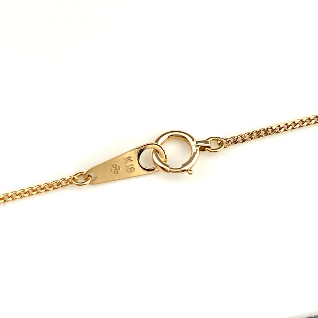 メレダイヤ デザインネックレス YG イエローゴールド ペンダント ネックレス K18 ダイヤモンド レディース 【中古】nbjwl