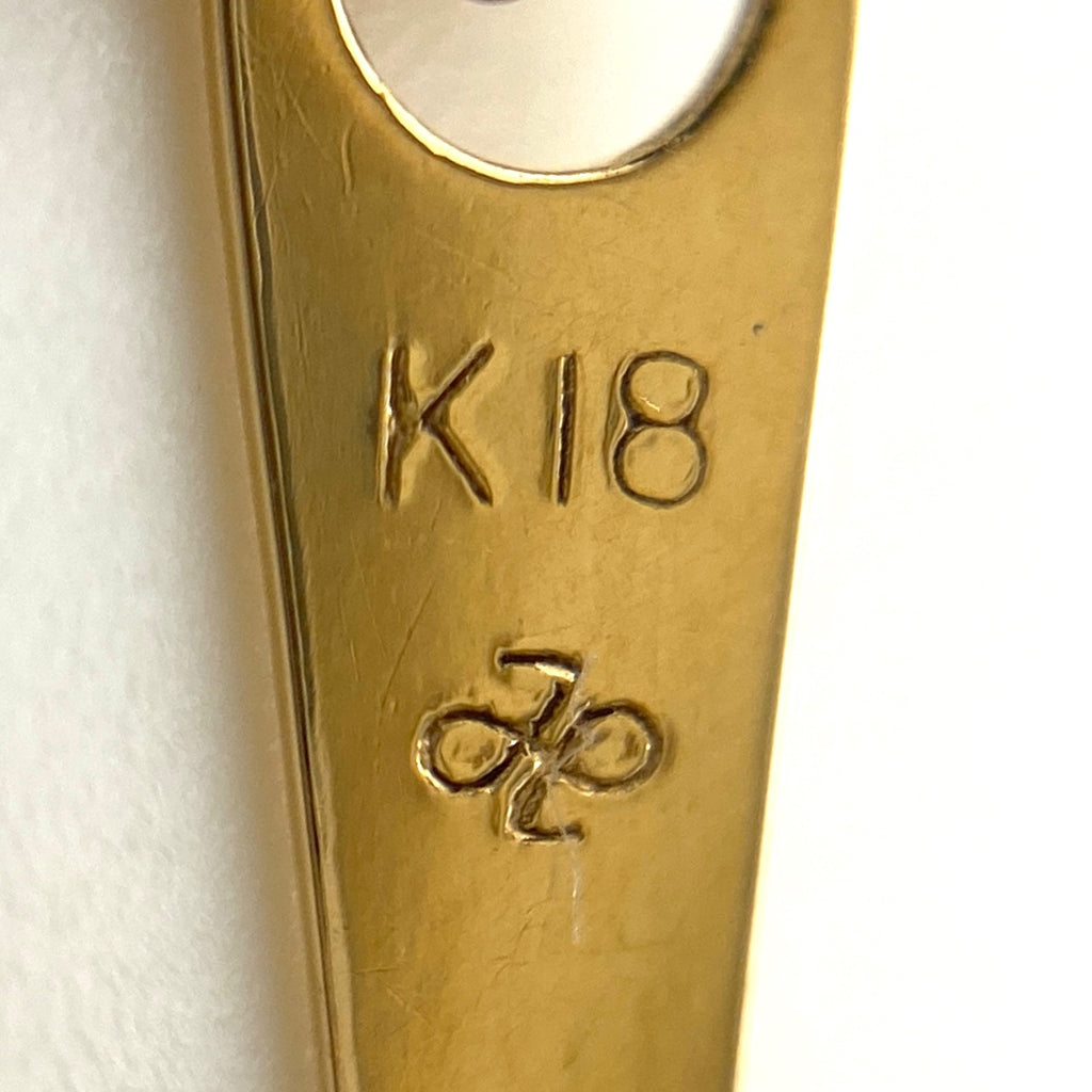 メレダイヤ デザインネックレス YG イエローゴールド ペンダント ネックレス K18 ダイヤモンド レディース 【中古】nbjwl
