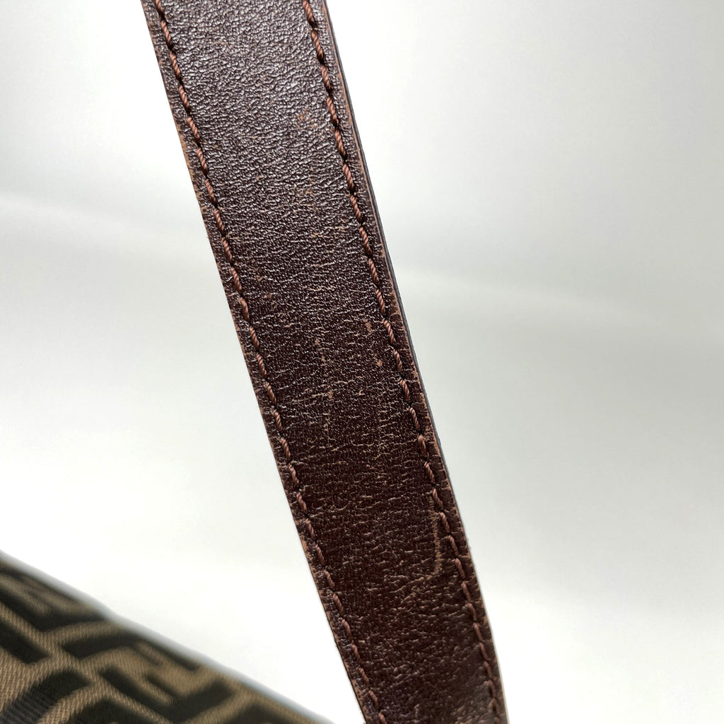 フェンディ ズッカ柄 ショルダーバッグ ハンドバッグ ワンショルダー マンマバゲット ショルダーバッグ キャンバス ブラウン 26325 レディース 【中古】brbag