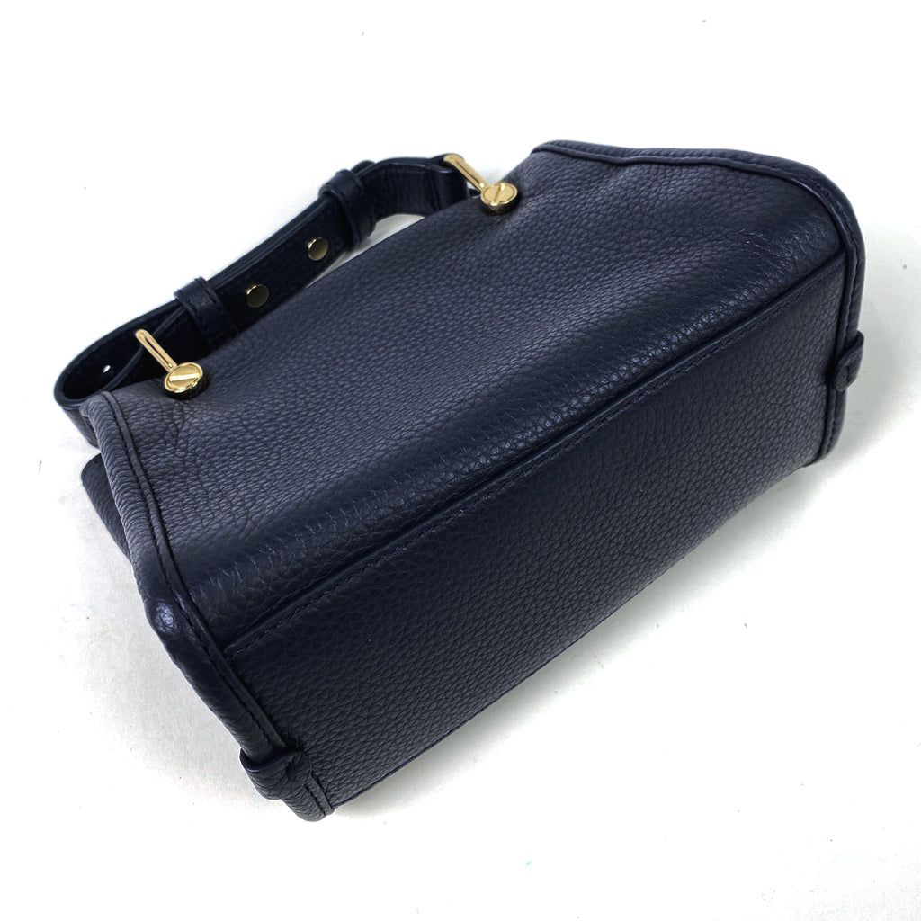 バリー ロゴ ハンドバッグ ブルームXS 2WAY ショルダーバッグ ハンドバッグ レザー ネイビー レディース 【中古】brbag