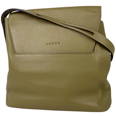 ロエベ ロゴ ショルダーバッグ ショルダーバッグ レザー オリーブ レディース 【中古】brbag