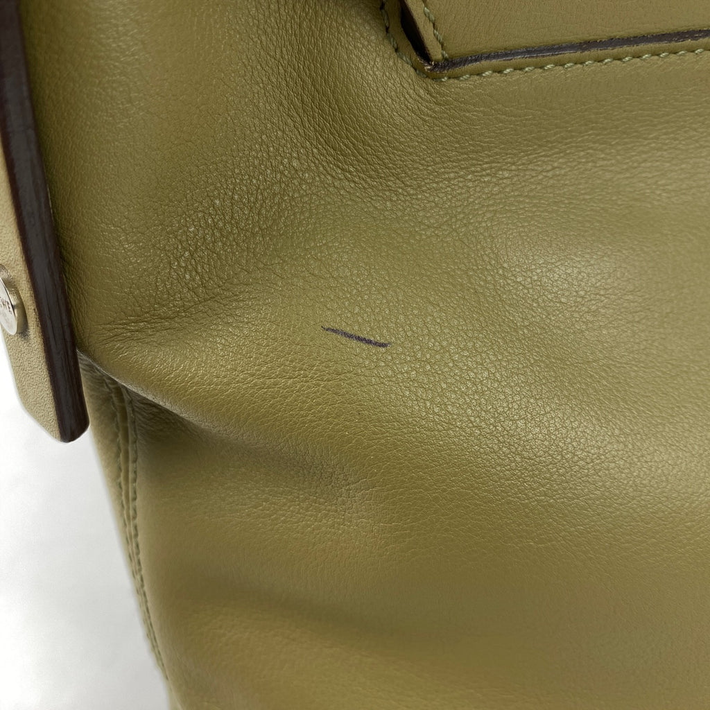 ロエベ ロゴ ショルダーバッグ ショルダーバッグ レザー オリーブ レディース 【中古】brbag