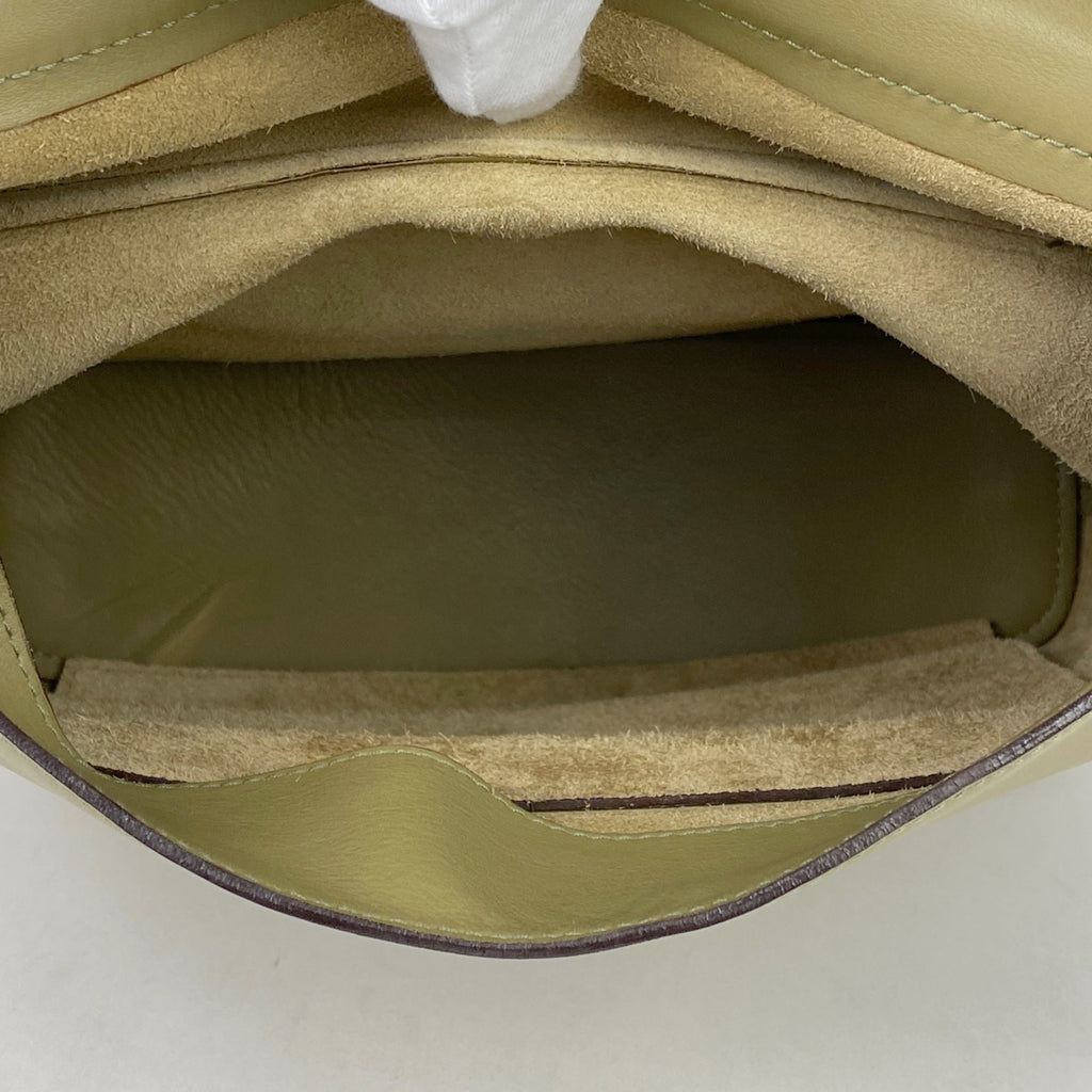 ロエベ ロゴ ショルダーバッグ ショルダーバッグ レザー オリーブ レディース 【中古】brbag