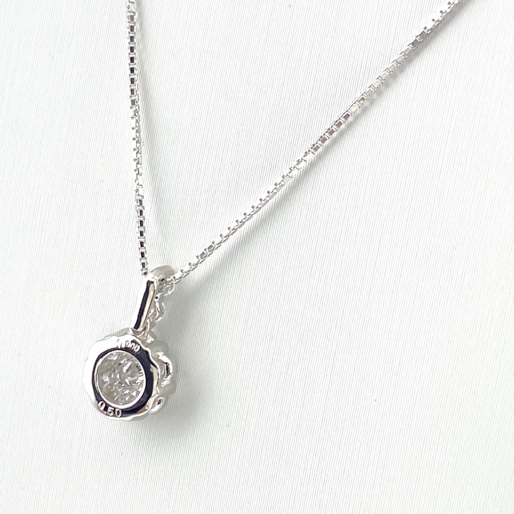 メレダイヤ デザインネックレス プラチナ ペンダント ネックレス Pt900 Pt850 ダイヤモンド レディース 【中古】nbjwl